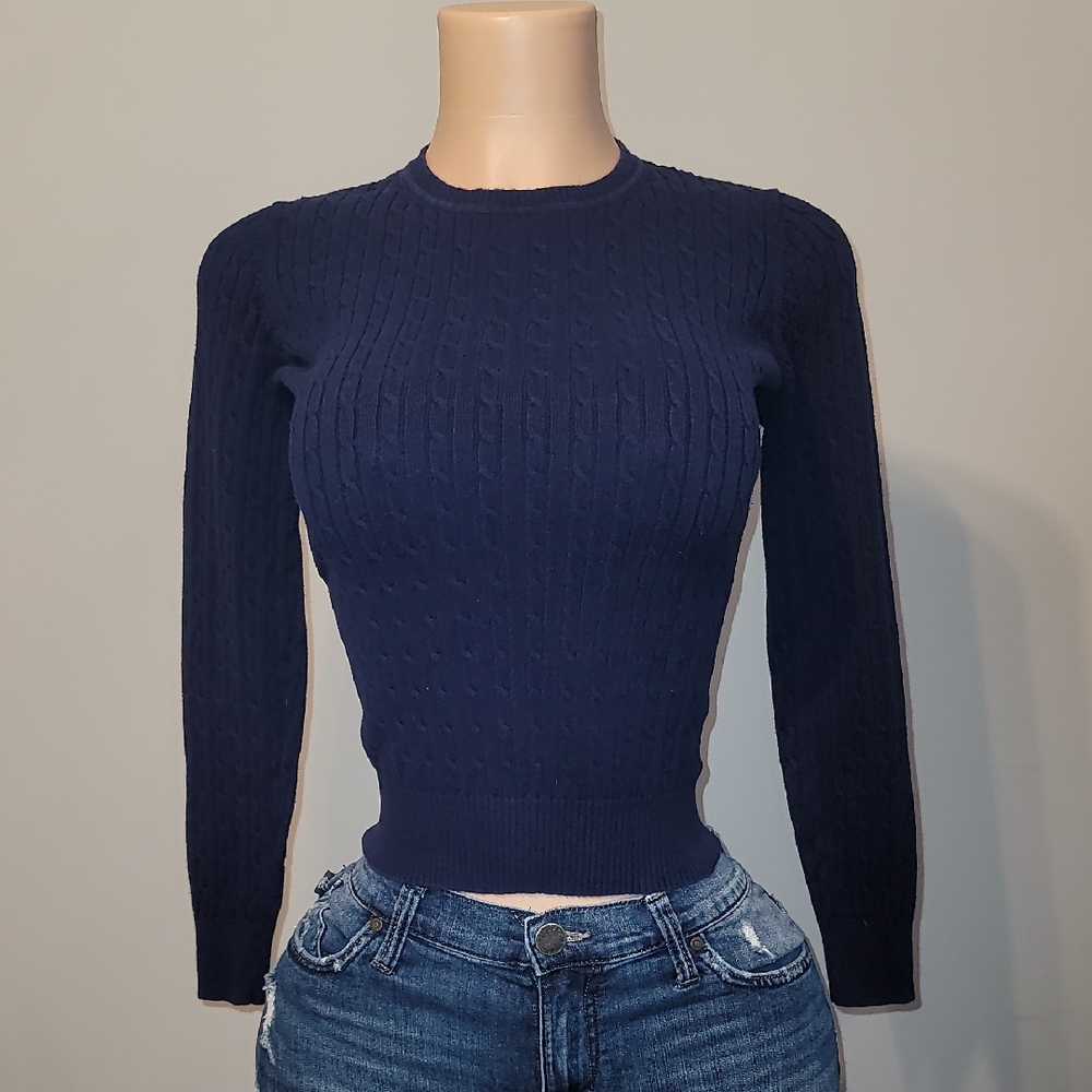 Kim Rogers Petite Navy Sweater